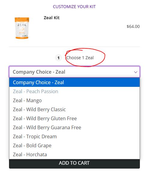 Zurvita Zeal for Life Flavors