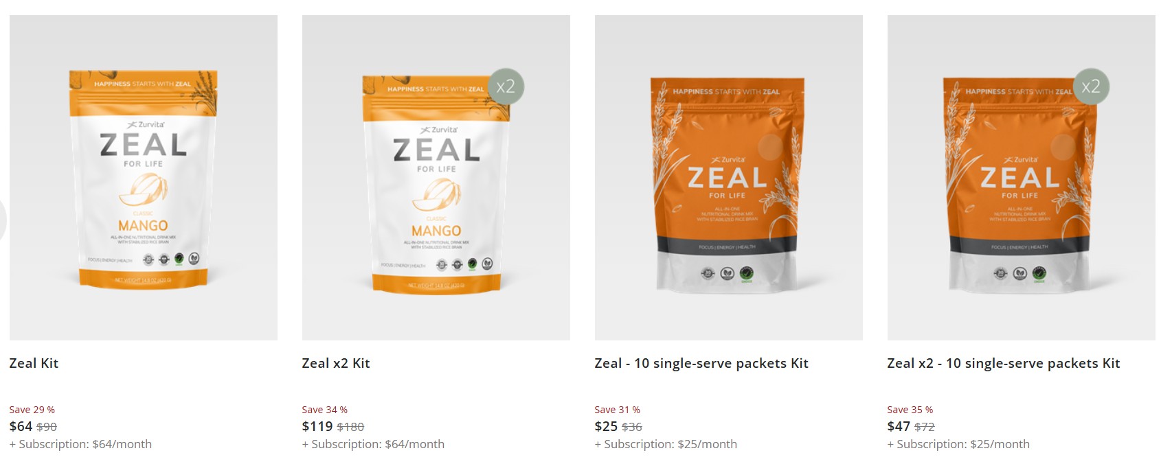 Zurvita Zeal Drink Price