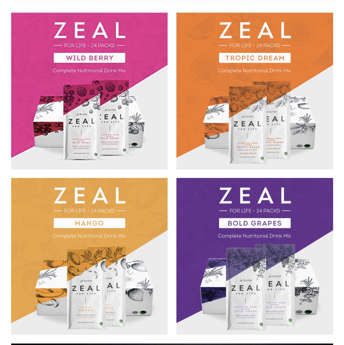Zeal Drink Samples